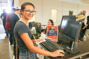 The Scorpion Registration Rally is an extended hours event at TSC’s one-stop-shop at the Oliveira Student Services Center that assists new and continuing TSC students in registering for classes.